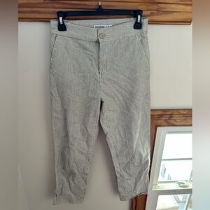 Zara Striped Chinos - Black and White